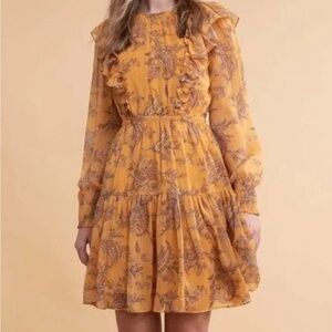 Rachel Parcell Yellow Paisley Dress